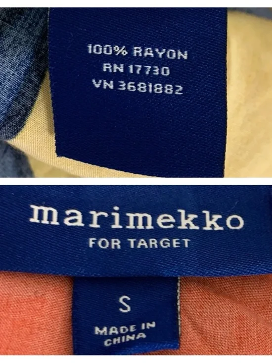 Marimekko For Target Floral Shift Dress Size small Bold Colorful Mod 100% rayon - Picture 15 of 15